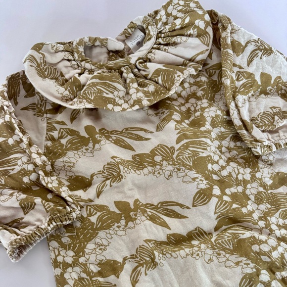 Floral Dress with Ruffle Collar - Picture 2 of 3